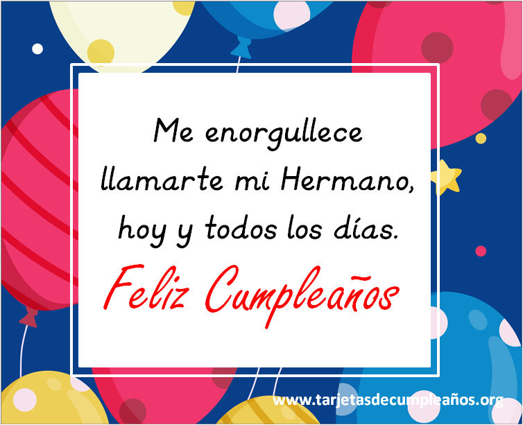 ▷ Tarjetas de Cumpleaños para un hermano Imágenes con frases ? ?